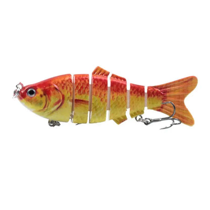 10cm 16.5g Multi-section Lure With Ring Beads Simulation Luya Multi-section Lure Submerged Bionic 6-section Lure