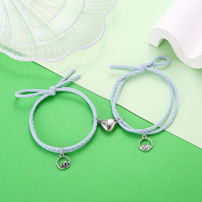 Magnet Paired Couple Bracelet For Lovers Distance Bracelet For Women Men