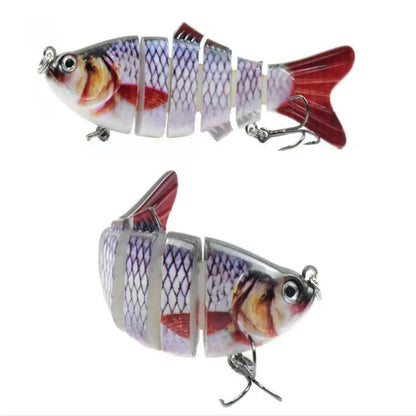 10cm 16.5g Multi-section Lure With Ring Beads Simulation Luya Multi-section Lure Submerged Bionic 6-section Lure
