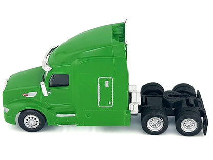 Peterbilt 579 Sleeper Cab Lime Green 1/87 (HO) Plastic Model Car by HO Logistics