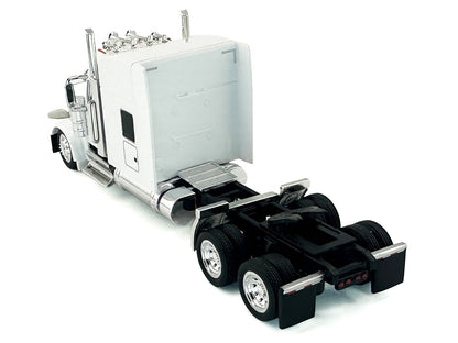 Peterbilt 589 with Stand Up Sleeper Cab White 1/87 (HO) Plastic Model Car by HO Logistics