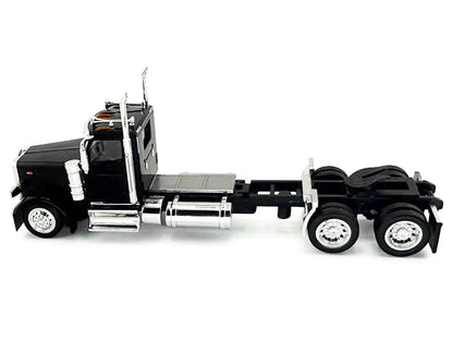 Peterbilt 589 2-Axel Day Cab Black 1/87 (HO) Plastic Model Car by HO Logistics