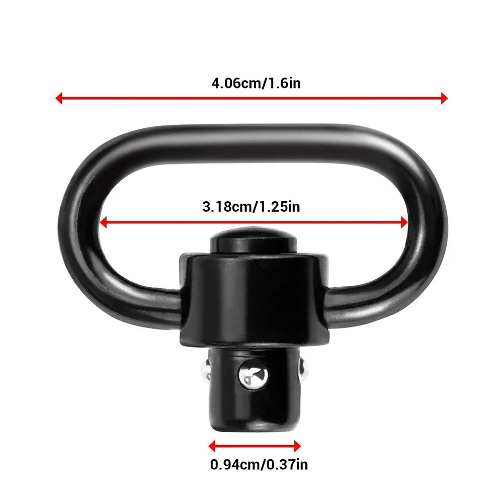 2 pcs Push Button Quick Detach Release Button Strap Ring Holder QD Sling Swivel Scope Mount Ring