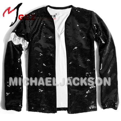 Unisex Michael Jackson Billie Jean Cosplay Costume – Performance Outfit