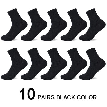 Men's Bamboo Fiber Socks Compression Business Crew Socks