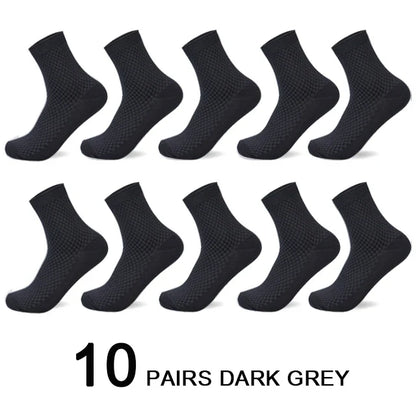 Men's Bamboo Fiber Socks Compression Business Crew Socks