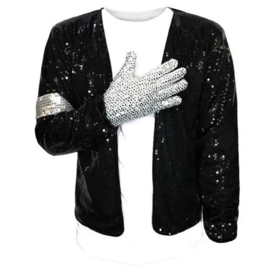 Unisex Michael Jackson Billie Jean Cosplay Costume – Performance Outfit