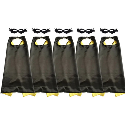 Kids Superhero Cape with Mask Reversible Satin Costume