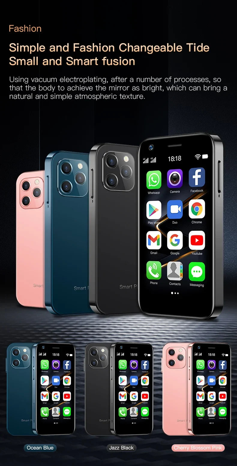 SOYES Android 10.0 Mini Smartphone 4G LTE Octa Core 13MP Camera 3.0'' Display OTG Cell Phone