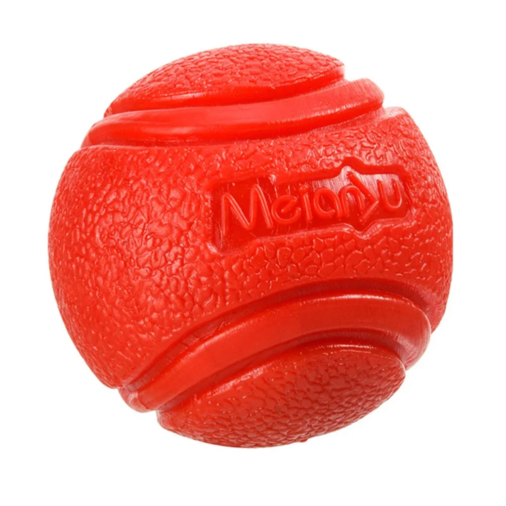 Solid Rubber Dog Ball for Interactive Fetch Training and Chewing Play