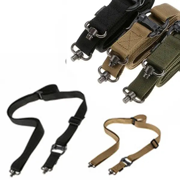 MS4 Tactical Rope Mission Adjustable Two 2 Points Tactical Rifle Gun Sling Quick Detach QD trap For Outdoor Nylon Belt Rope