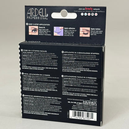 ARDELL (4 PACK, 4 PAIRS EACH)  Fauxmink Lashes Lightweight Knot-Free Black 817