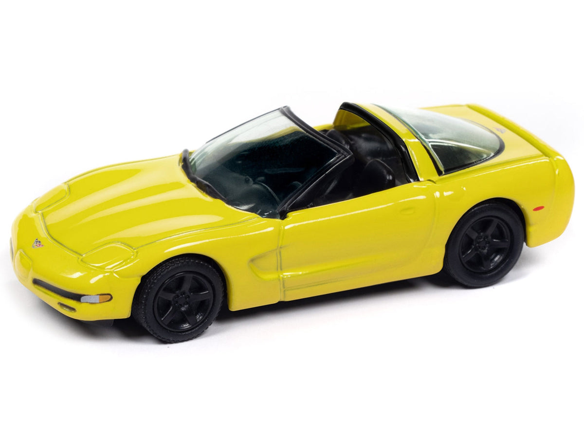 2003 Chevrolet Corvette Convertible "50th Anniversary" Millennium Yellow "Classic Gold Collection" 1/64 Diecast Model Car by Johnny Lightning