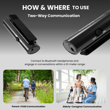 HearLink 3-in-1 Wireless Audio Transmitter & Personal Sound Amplifier