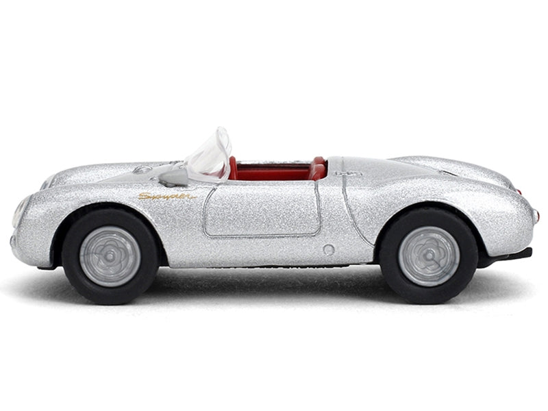 1955 Porsche 550 Spyder Silver Metallic with Red Interior "Collection" Series 1/64 Diecast Model Car by Majorette
