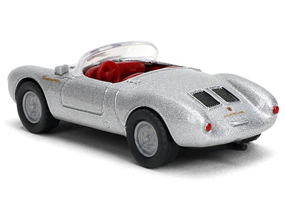 1955 Porsche 550 Spyder Silver Metallic with Red Interior "Collection" Series 1/64 Diecast Model Car by Majorette