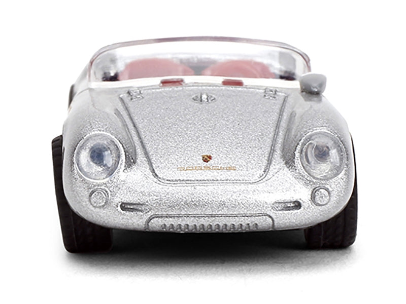 1955 Porsche 550 Spyder Silver Metallic with Red Interior "Collection" Series 1/64 Diecast Model Car by Majorette