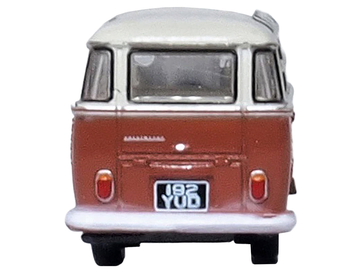 Volkswagen T1 Samba Bus Sealing Wax Red and Gray 1/148 (N) Scale Diecast Model Car by Oxford Diecast