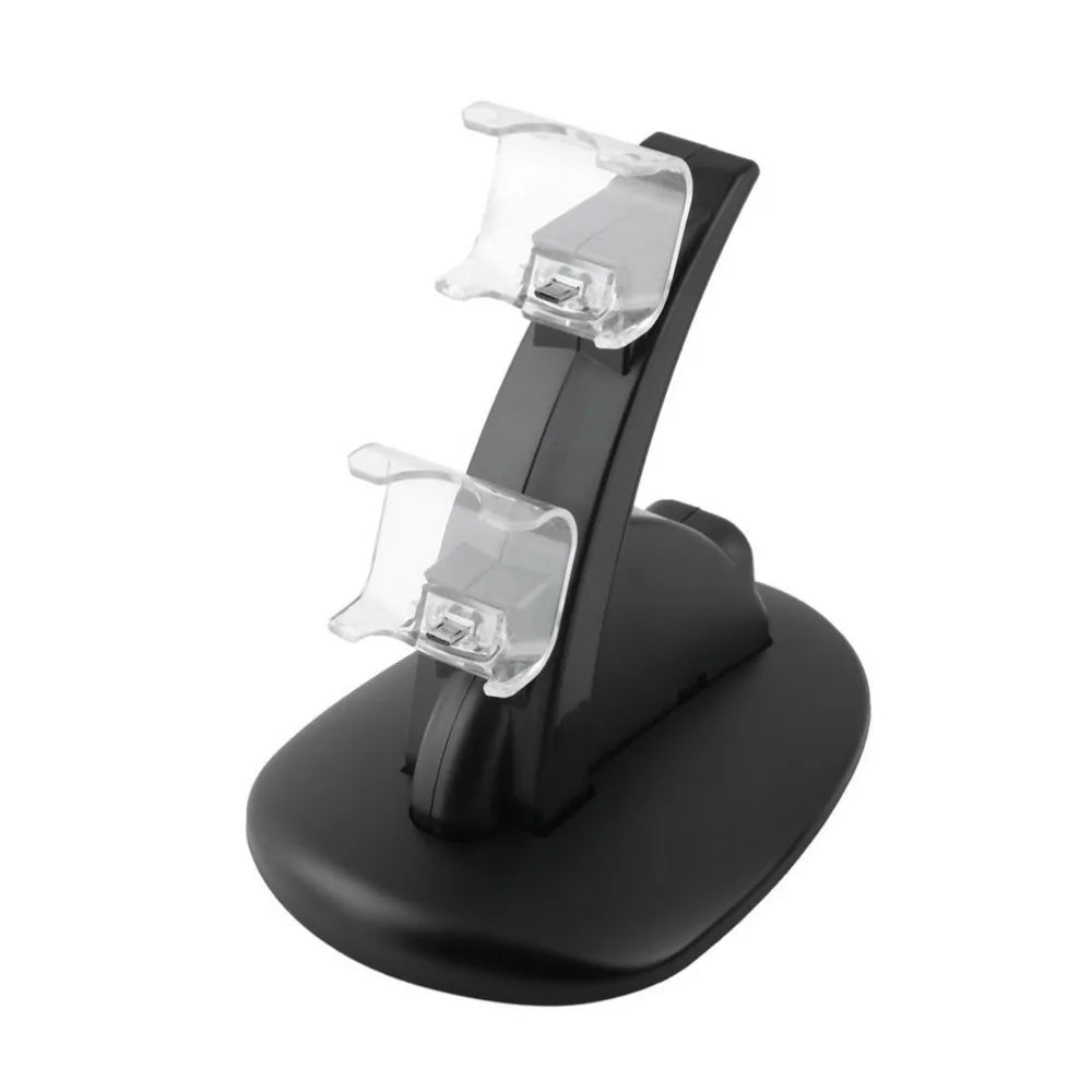 Dua USB Charging Socket Kit Charger Dock Stand Cradle For PS4 Console Controller Play Station Game Pad with USB Cable