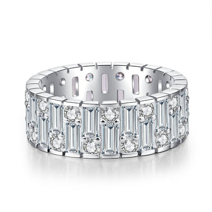 European Full Diamond S925 Sterling Silver Ring