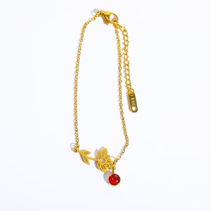 3D December Flower Bracelet