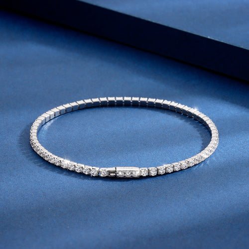 Sterling Silver Diamond Tennis Bracelet