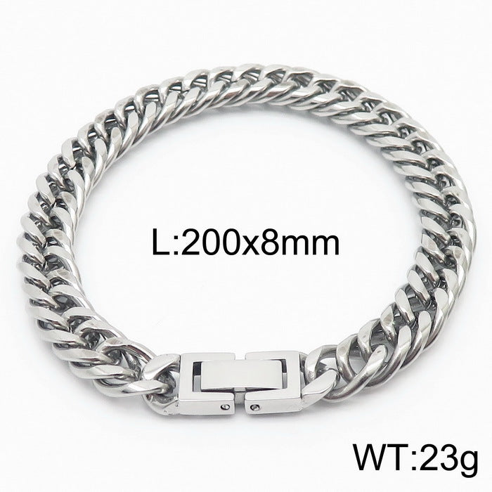 Cuban Link Titanium Steel Bracelet