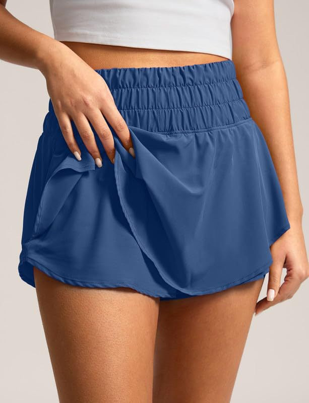 High Waist Double-layer Tennis Skirt