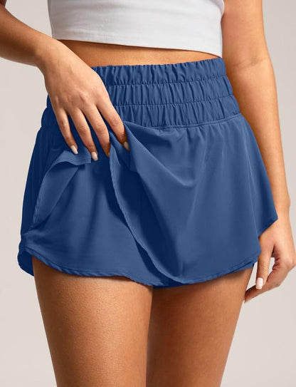 High Waist Double-layer Tennis Skirt