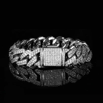 15mm Rhombus Cuban Bracelet
