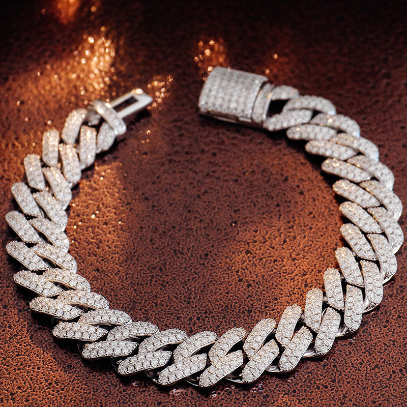 Silver Cuban Link Hip Hop Bracelet