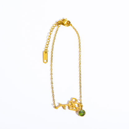 3D December Flower Bracelet