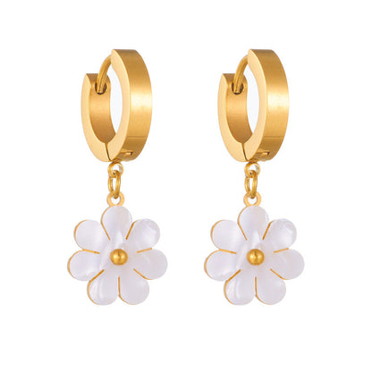 Stainless Steel Daisy Jewelry Set