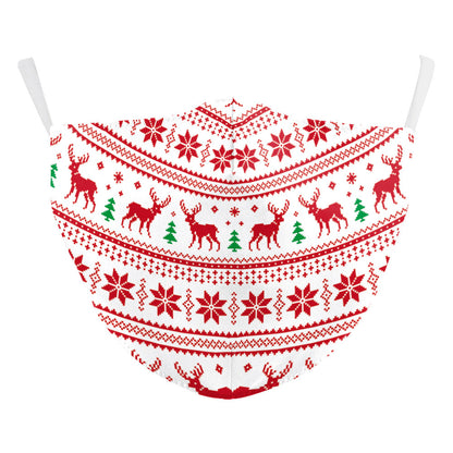 Christmas Digital Printing Double-layer Dust Mask