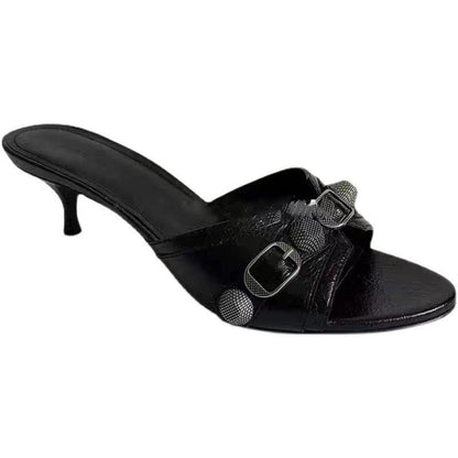 Fashionable Sandals Black Wine Glass Heel