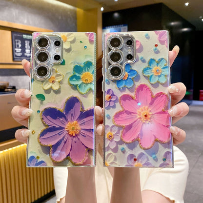 Luxury Rhinestone Flower Phone Case