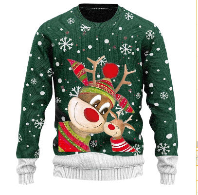 Polyester Spring And Autumn Round Neck Men's Sweater