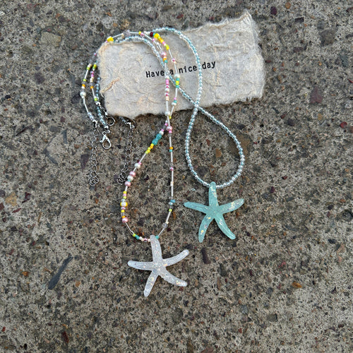 starfish necklace fresh dopamine color necklace