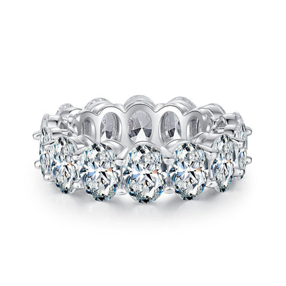 European Full Diamond S925 Sterling Silver Ring
