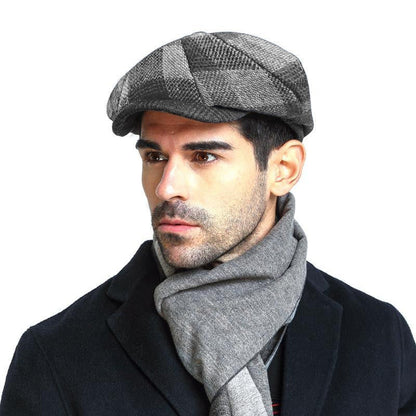 European American Style Pattern Octagonal Cap