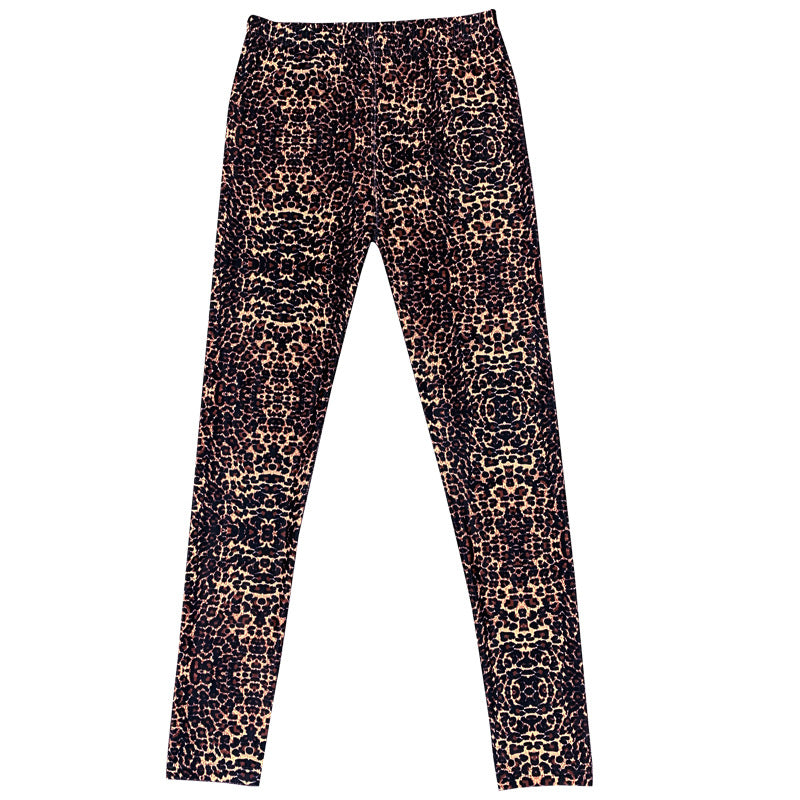 Spring and Summer Printed Milk Silk Leggings