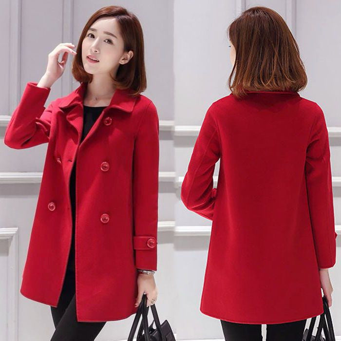 Slim Fit Korean Style Woolen Overcoat
