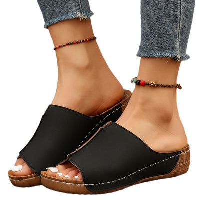 Women's Lightweight Platform Wedge Slippers