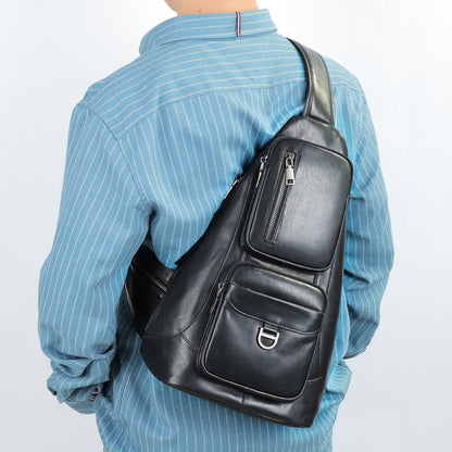 Cowhide Chest Bag Skeleton-Skin Design