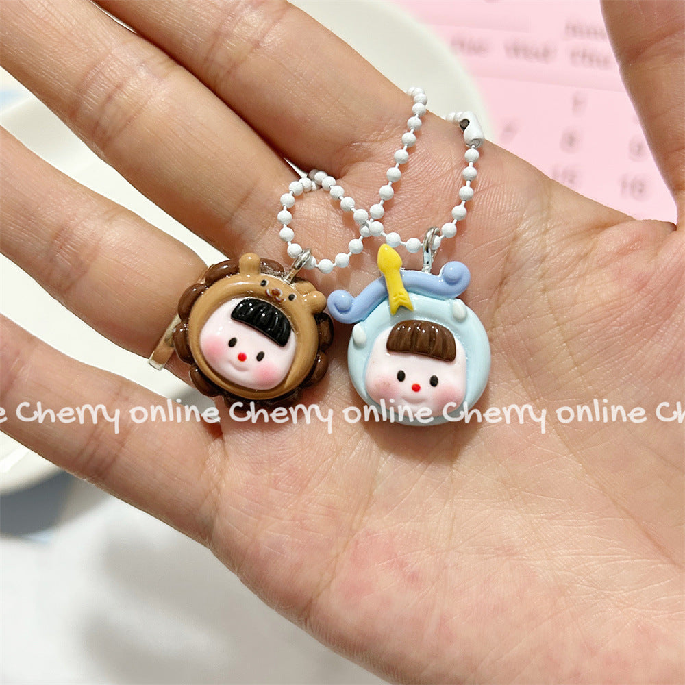 Twelve Constellation Girlish Lanyard Keychain