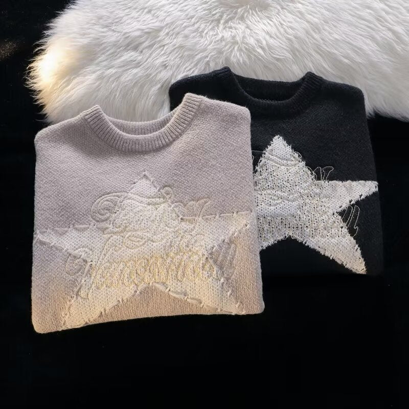 Deerskin Velvet Japanese Hong Kong Style Pullover Sweater For Men And Women