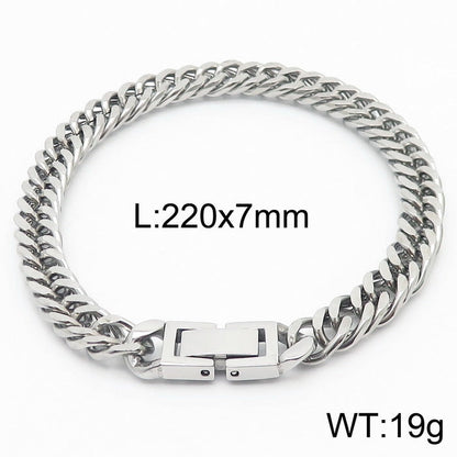Cuban Link Titanium Steel Bracelet
