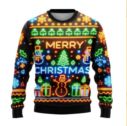 Polyester Spring And Autumn Round Neck Men's Sweater