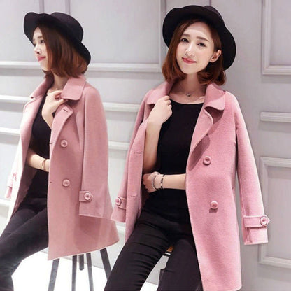 Slim Fit Korean Style Woolen Overcoat