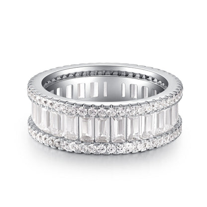 European Full Diamond S925 Sterling Silver Ring